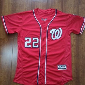 Washington Nationals #22 Juan Soto Red Stitched Je